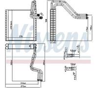 Évaporateur de climatisation R 134a 92372 NISSENS pour FORD FIESTA VI