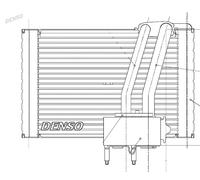 Évaporateur de climatisation R 134a DEV07005 DENSO pour FIAT PEUGEOT CITROËN