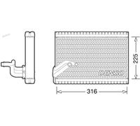 Denso Évaporateur de climatisation DEV21003 R134a pour Citroën, Peugeot
