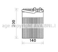 Évaporateur de climatisation R 134a MSV554 AVA QUALITY COOLING
