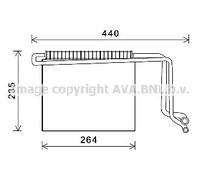 AVA Quality Cooling Évaporateur de climatisation MSV563 R 134a pour Mercedes‑Benz Viano W639 2004-2007