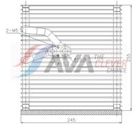 Évaporateur de climatisation R 134a OLV759 AVA QUALITY COOLING pour CHEVROLET