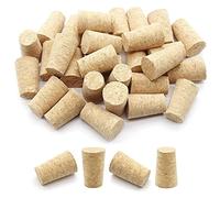 Evarbuild Lot de 100 bouchons en liège conique réutilisables en bois pour bouteilles de vin