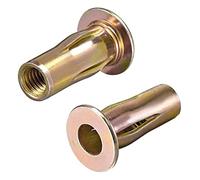 Evarbuild Lot de 25 écrous à rivet multi-grip M8 pré-bombés en acier au plaqué zinc à tête plate