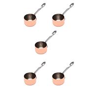 Evarbuild Lot de 5 saucières plaquées cuivre pour sauce, lait, frites, sauce, restaurant occidental, pot en cuivre spécial 3,8 cm