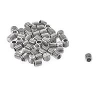 Evarbuild Lot de 50 vis sans tête à six pans creux M3 x 3 mm en acier inoxydable argenté