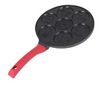 Evarbuild Pancake Maker - Poêle à crêpes anti-adhésive avec poignée en silicone, motif animal noir