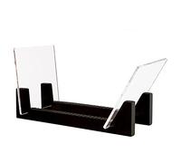 Evarbuild Rangement pour disques vinyles - 34 cm de long - Supports pour disques vinyles (noir)