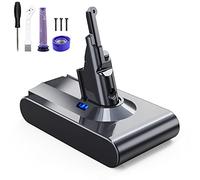 EVARY 8000mAh V8 Batterie pour Dyson SV10 Remplacement Batterie pour Dyson Absolute Animal Motorhead Fluffy Absolute Aspirateurs avec 2 Filtres + 1 Tournevis