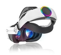 EVARY Sangle Compatible avec Meta/Quest 3/3S, Accessoire VR avec Batterie de 10000mAh offrant Une autonomie de Jeu de 3 à 5 Heures, Bandeau réglable Rapidement Rechargeable.