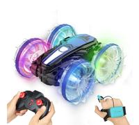 EVARY Voiture Télécommandée,2.4GHz Vaiture Telecommandé Enfant, 360°Rotation RC Voiture Tout Terrain Etanche,4x4 Télécommandée Tout Terrain,Stunt Car Enfant 3-9 Ans,Cadeau d'anniversaire et de Fête