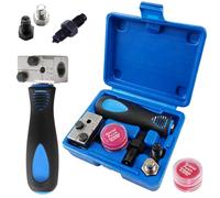 Évaseur de conduites de frein, outil de sertissage pour conduites de frein de voiture de 4,75 mm et 3/16", double évaseur conforme DIN, kit universel pour tuyaux en cuivre, nickel et acier, outil