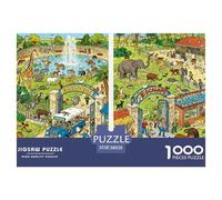 Évasion du Zoo Puzzle en Bois Imperméable Puzzles De 1000 Pièces pour Adultes Impossible Jeux Éducatifs