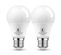 EvaStary Ampoule LED Crepusculaire E27, 9W LED Lampe à Capteur Crépusculaire, équivalent à 60W, Blanc Froid 6000K, pour porche, jardin, terrasse, Non Dimmable, Lot de 2