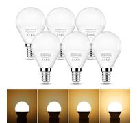 EvaStary Ampoule LED E14, 5W Équivalent 40W, 3000K Blanc chaud Dimmable | 500lm, Ampoule Ronde P45 Petit Culot à Vis, pour Lampe de Chevet, Plafonnier et Éclairage Décoratif d'Intérieur, Lot de 6