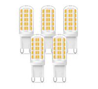 EvaStary G9 lampe à LED 3000k blanc chaud, lampe à LED 3W pour remplacer 40w lampes alogène, 400mm, G9 lampes à économie d'énergie, lumière non réglable, 5 installé