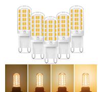 EvaStary G9 LED Dimmable Blanc Chaud Ampoules LED, 3W équivalent 40W Halogène, 400LM Lumineux 3000k, Lampe Suspendue Idéale, 360 °Grand Angle de Faisceau Sans Scintillement, Pack de 5
