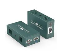 EVATEK HDMI Extender sur Ethernet,Ultra HD 1080p@60Hz sur Cat5e/6 /7Jusqu'à 492ft/150m,Audio et vidéo étendus,Émetteur et récepteur HDMI Kit Supports Loop Out