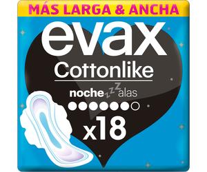Evax Cottonlike Lingettes de Nuit avec Ailes 18uts