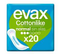 EVAX Cottonlike - Serviettes Normales Sans Ailettes - Lot de 20 unités