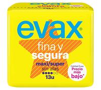 Evax Lot de 13 serviettes hygiéniques fines et sûres