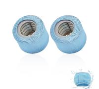 EVBOTGEE 2 PCS Protections Filtre Spa Maille Fines Bleues | Accessoire Piscine Cartouche Filtrante, Compatible avec Filtres Plissés pour Spa Gonflable Et Piscine,Haute élasticité,6*7cm