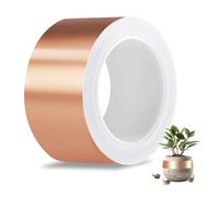 EvcgoX Anti Limaces et Escargots Ruban de Cuivre, 50mm x 20m Bande Cuivre Anti Limace, Ruban de feuille de cuivre autocollant, Pour Protection Plantes Surélevées et Plantes de Jardin