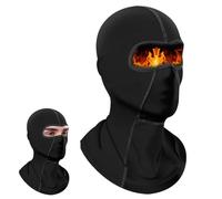 EVDZNA Cagoule de Ski, Masque de course du matin, masque de ski respirant, masques de cycliste, capuche chaude de moto, pour le ski, la course et l'alpinisme, Noir