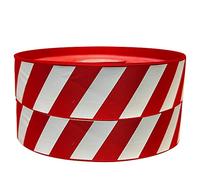 Eve Boxes Ruban de Noël épais Motif sucre d'orge Rouge/blanc 2 m x 35 mm
