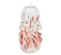 EVE CANDLES Bougie design faite à la main, décorative et inodore Ø8 x h18 cm, combustion longue de 66h, mèches en coton sans fumée. Parfaite pour la décoration intérieure et comme cadeau polyvalent