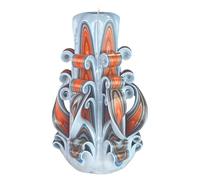 EVE CANDLES Bougie design faite à la main, décorative et inodore Ø8 x h18 cm, combustion longue de 66h, mèches en coton sans fumée. Parfaite pour la décoration intérieure et comme cadeau polyvalent