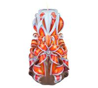 EVE CANDLES Bougie design faite à la main, décorative et inodore Ø8 x h18 cm, combustion longue de 66h, mèches en coton sans fumée. Parfaite pour la décoration intérieure et comme cadeau polyvalent