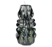 EVE CANDLES Bougie design faite à la main, décorative et inodore Ø8 x h18 cm, combustion longue de 66h, mèches en coton sans fumée. Parfaite pour la décoration intérieure et comme cadeau polyvalent