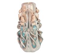 EVE CANDLES Bougie design faite à la main, décorative et inodore Ø8 x h18 cm, combustion longue de 66h, mèches en coton sans fumée. Parfaite pour la décoration intérieure et comme cadeau polyvalent