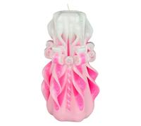 EVE CANDLES Bougie design faite à la main, décorative et inodore Ø8 x h18 cm, combustion longue de 66h, mèches en coton sans fumée. Parfaite pour la décoration intérieure et comme cadeau polyvalent
