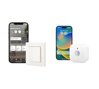 EVE Éclairage intelligent - Light Switch, Interrupteur lumineux intelligent + Motion (Matter) - Détecteur de mouvement avec capteur de lumière, Matter & Thread - Routeur Thread Border requis