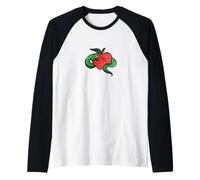 Eve était Une Illustration encadrée d'un Serpent et d'une Pomme Manche Raglan