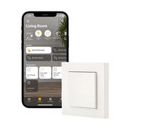 Eve Light Switch (Apple Home) - interrupteur mural connecté pour interrupteurs simples, va-et-vient et télérupteurs, compatible avec les montages à plusieurs interrupteurs, Bluetooth/Thread