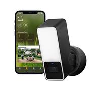 Eve Outdoor Cam - caméra projecteur sécurisée, sécurité et confidentialité maximales (HomeKit Secure Video), 1080p, vision nocturne, Wi-Fi (2,4 GHz), détecteur de mouvement