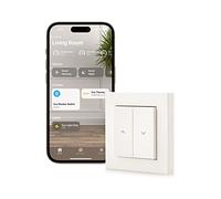 Eve Shutter Switch (Apple Home) - Contrôleur de volet intelligent avec programmes intégrés, ombrage adaptatif, contrôle via Siri, minuteur, accès à distance sans passerelle, Bluetooth & Thread