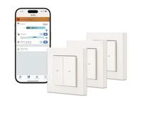 Eve Shutter Switch (Matter) 3 pièces - Smarte Rollladensteuerung für Alexa;Apple Home;Google;SmartThings; App- und Sprachsteuerung; Automationen; benötigt Thread Border Router und Nullleiter