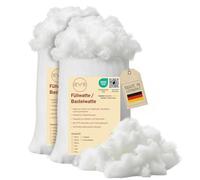 Eve Textile® Ouate de Rembourrage pour Coussins & Peluches - Fibre de Polyester Douce & Gonflante - Rembourrage Anti-Allergène Oeko-Tex 100 - Fabriqué en Europe, Lavable à 95°C (250, Grammes)