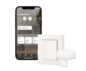Eve Thread Kit de Démarrage - Interrupteur Light et Capteur Door & Window, Contrôle de la Lumière Intelligent pour Portes et Fenêtres, Blanc