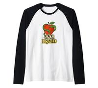 Eve Was Cadre féministe Serpent Pomme Rétro Jardin Manche Raglan