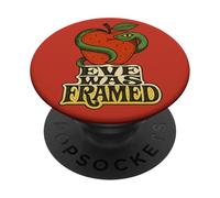 Eve Was Cadre féministe Serpent Pomme Rétro Jardin PopSockets PopGrip Adhésif