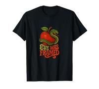 Eve Was Cadre féministe Serpent Pomme Rétro Jardin T-Shirt