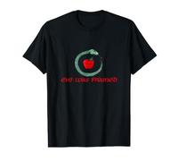 Eve Was Illustration encadrée Serpent et Pomme T-Shirt Graphique avec Valeur