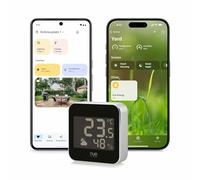 Eve Weather (Matter) - Station météo connectée avec température, taux d'humidité, tendance météo, IPX4 résistance à l'eau, Accès par commande vocale avec Google/Alexa/Siri, Nécessite un concentrateur