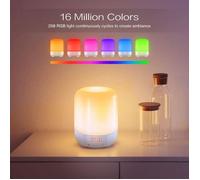 Eveil Lumière avec LED Réveil Lumineux Lampe de 3 luminosité réglable Simulateur D'aube,8 Sons Naturel, 256 RGB couleurs