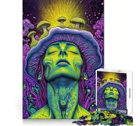 Éveil psychédélique Un Puzzle surréaliste de 1000 pièces, Fusion de Champignons, pour Adolescents, Jeu de logique, Passe-Temps à la Maison, découpe précise, Cadeau de Festival 38x26cm
